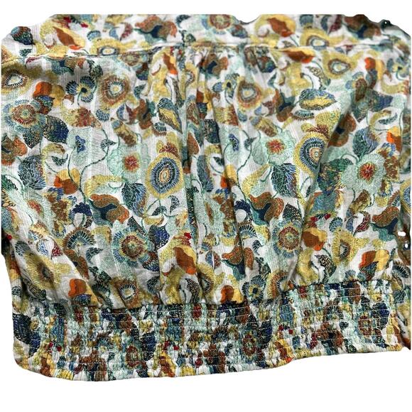 Anthropologie Size XL Cropped twist front blouse with bird pattern - Picture 8 of 8